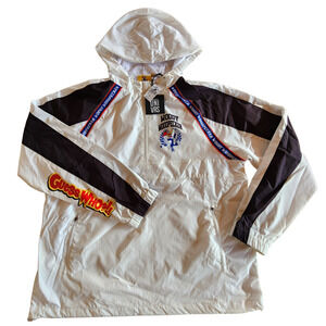 Brand New Universal Studios Woody Woodpecker Windbreaker White Jacket Size Large